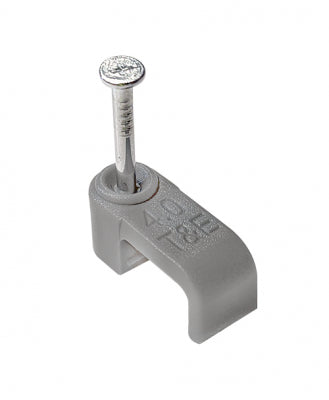 Grey Twin & Earth Clips 6mm (Box 100)