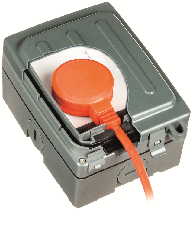 Timeguard WXT101N Weatherproof Grey 1 Gang Plug Socket, 1 Pole Poles, 13A, Type G